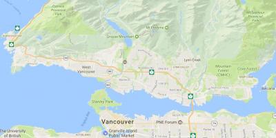 Vancouver island bjergene kort