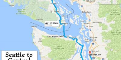 Vancouver island kort kørsel afstande