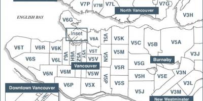 Vancouver island postnumre kort