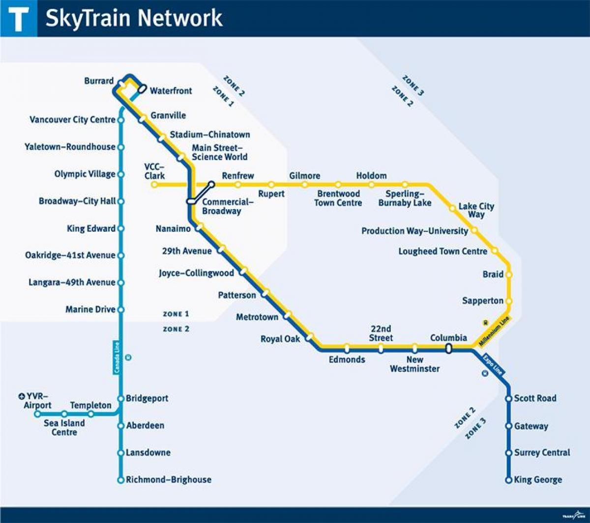 skytrain-line kort