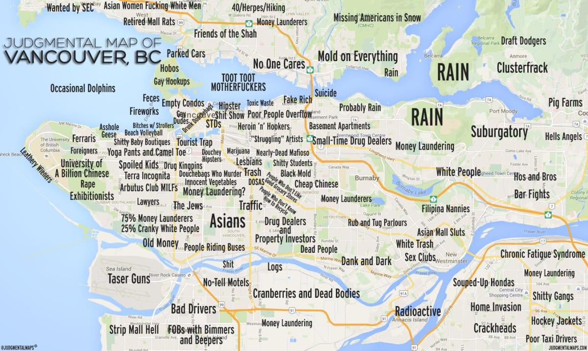 fordømmende kort vancouver