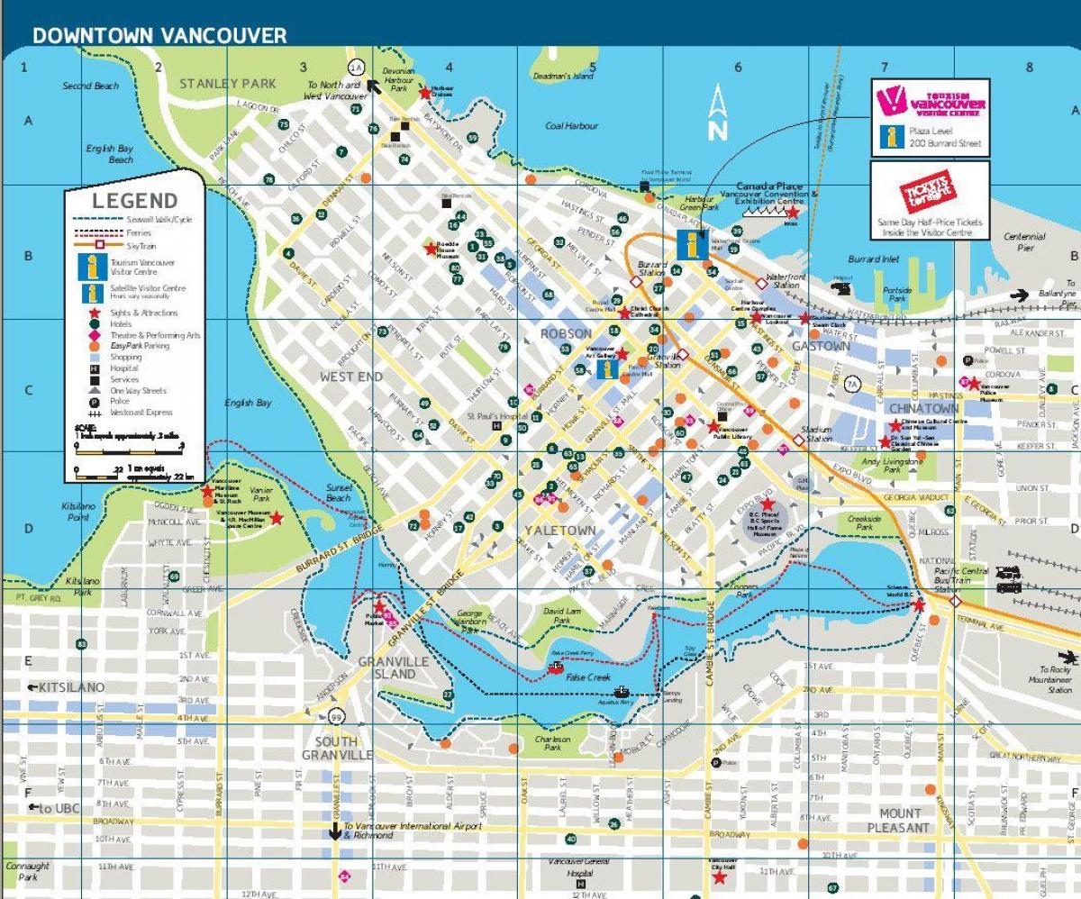 street map i downtown vancouver bc
