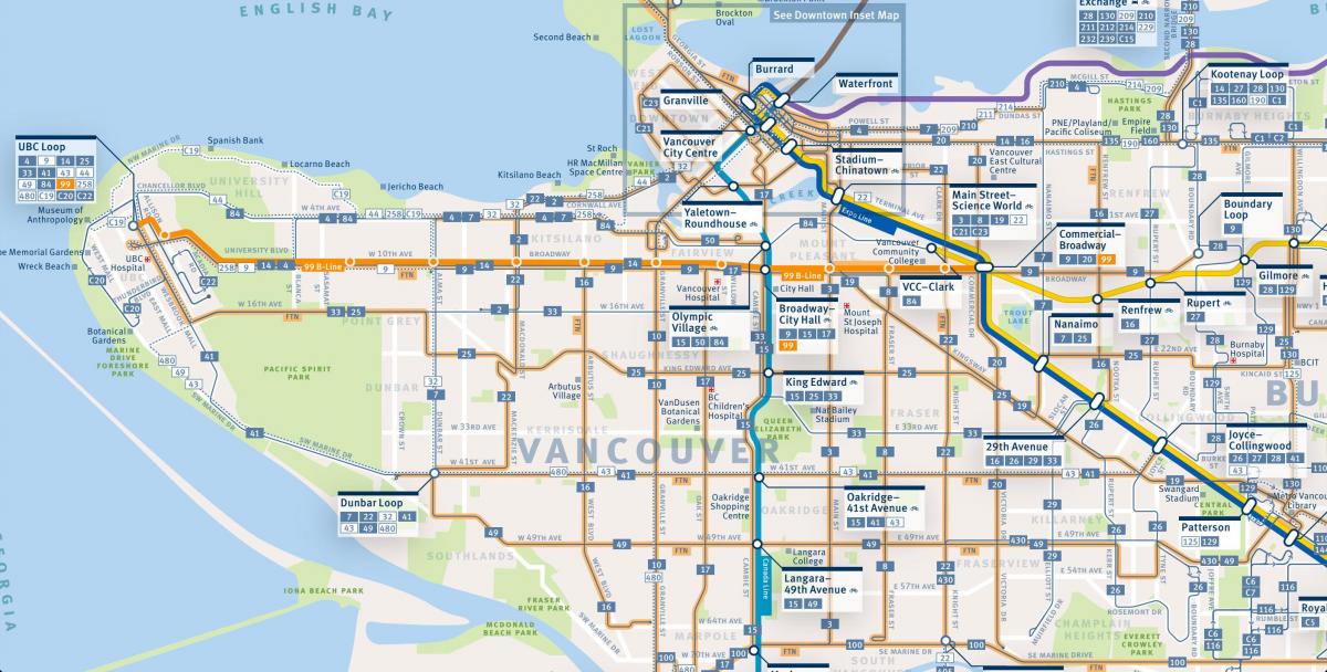 Kort over vancouver bus ruter