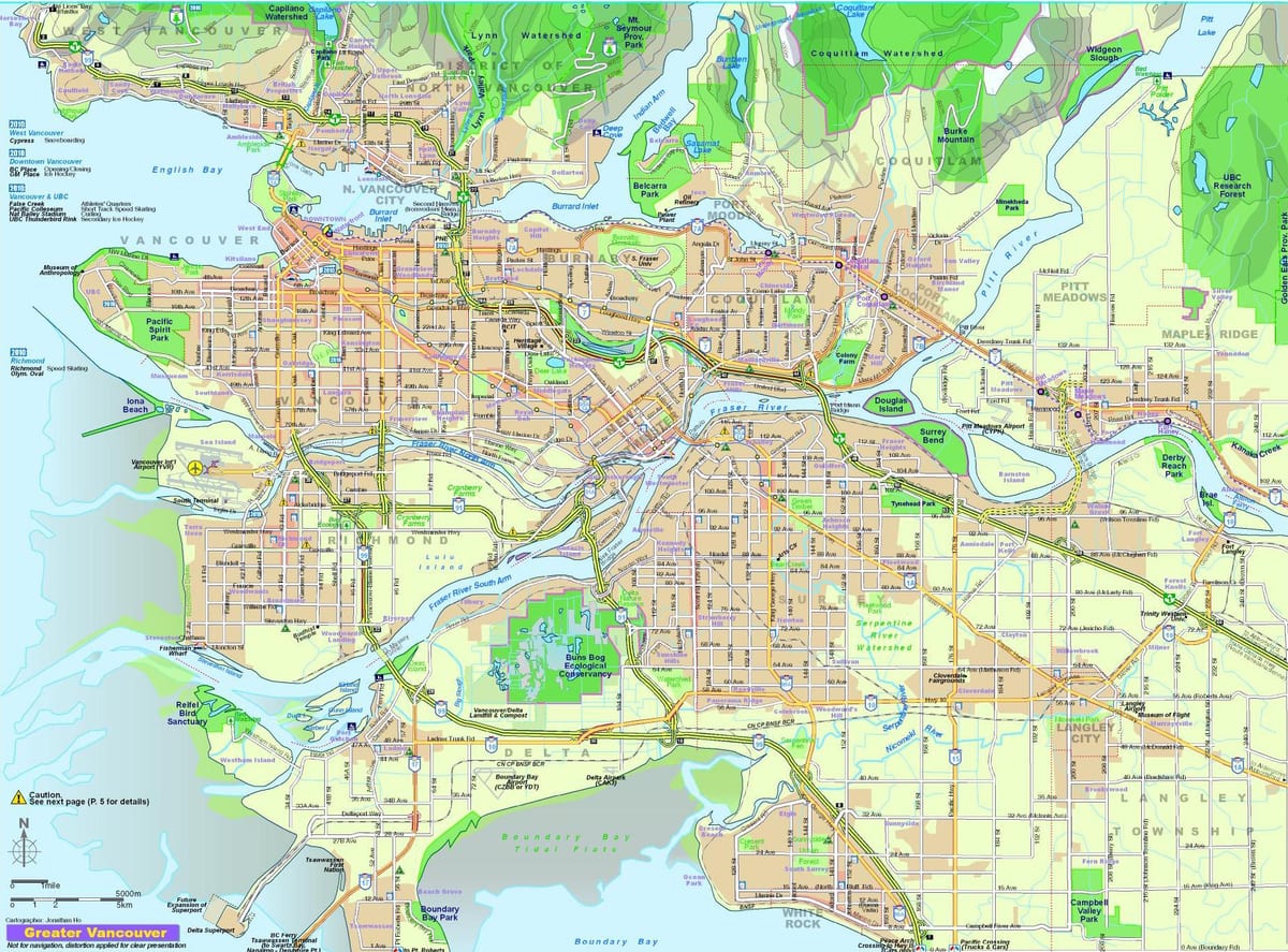Kort over vancouver vej