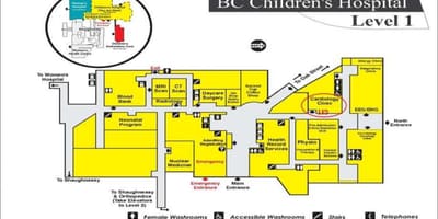Kort over bc children ' s hospital