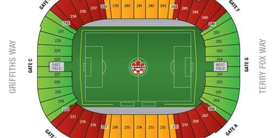 Bc place stadium kort