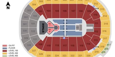 Rogers arena, vancouver siddepladser kort