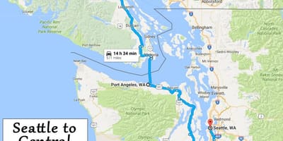 Vancouver island kort kørsel afstande