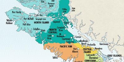 Kort over vancouver island vingårde